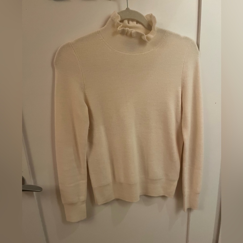 J. Crew Cream Turtleneck Sweater